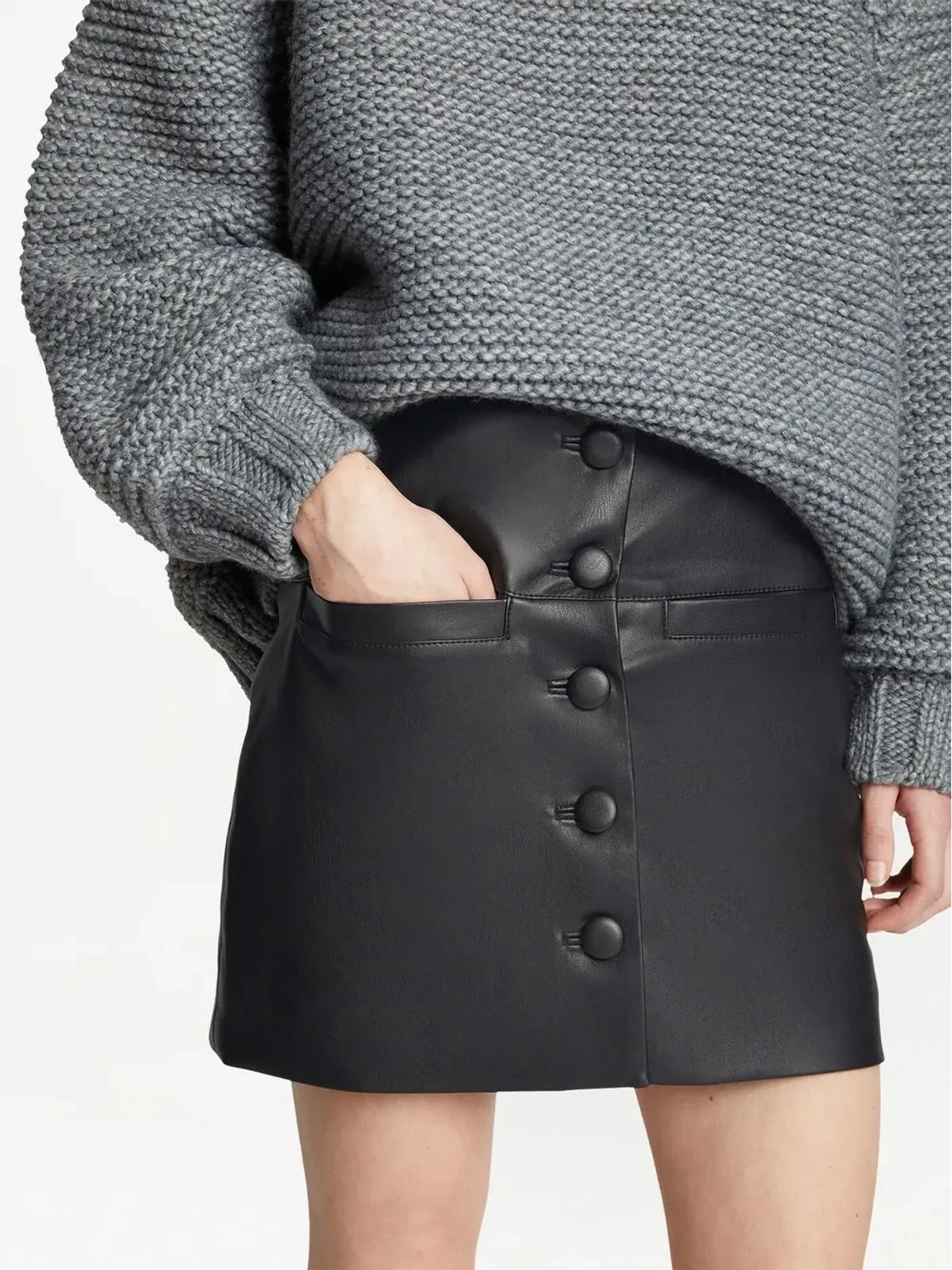 Proenza Schouler White Label フェイクレザー ミニスカート - 画像5