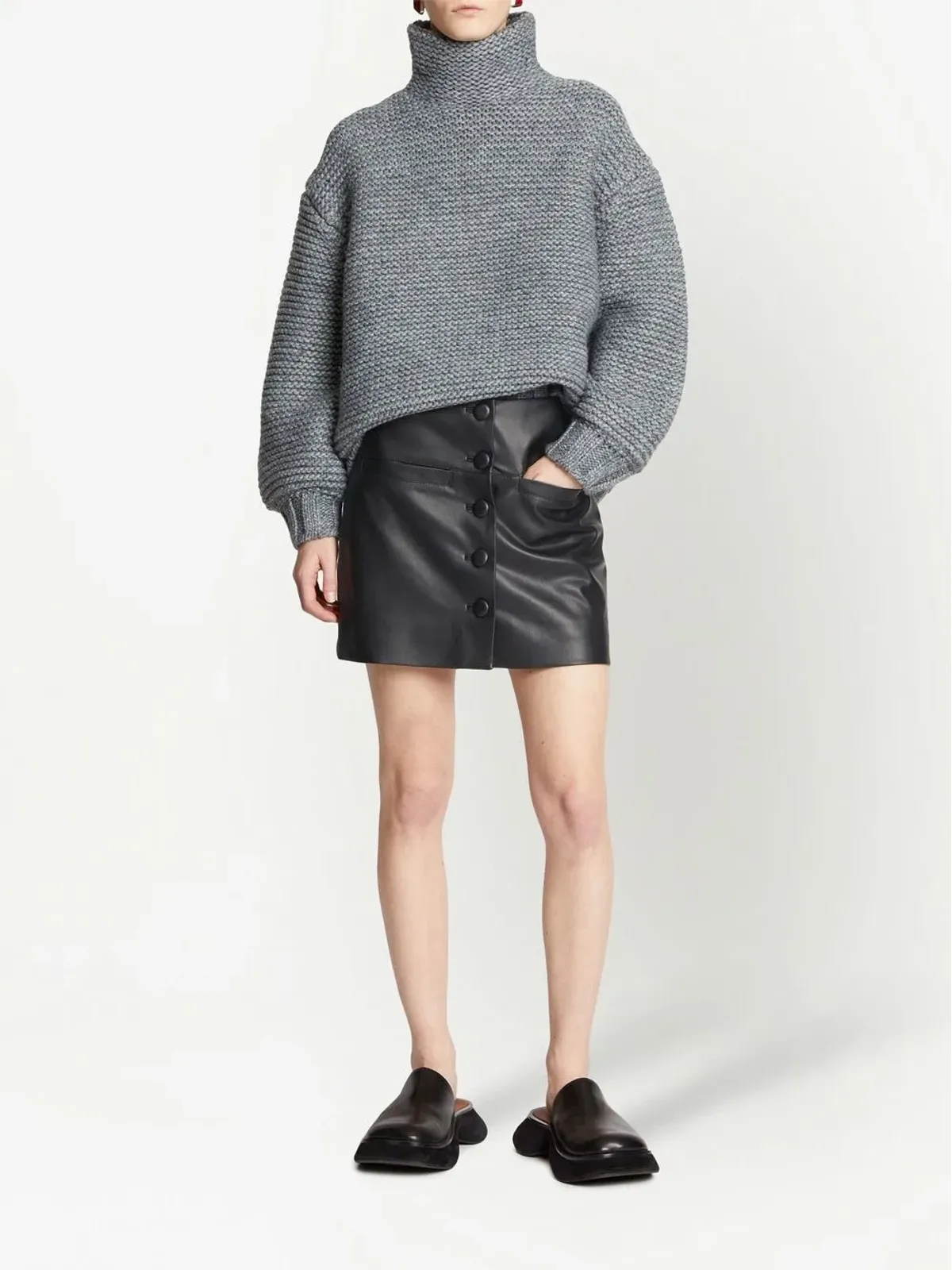 Proenza Schouler White Label フェイクレザー ミニスカート - 画像2
