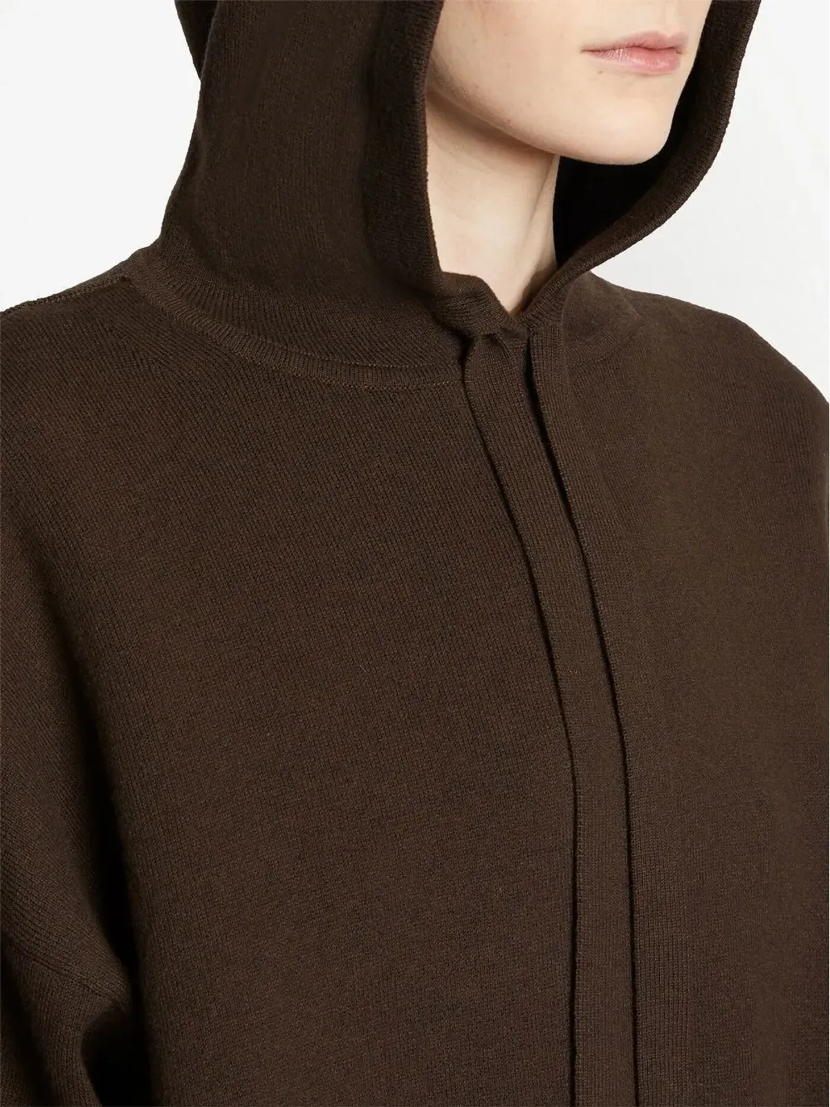 Proenza Schouler White Label ドロップショルダー・ニットフーディー ブラウン - 画像5