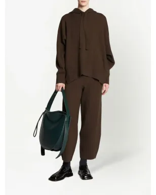 Proenza Schouler White Label ドロップショルダー・ニットフーディー ブラウン - サムネイル2