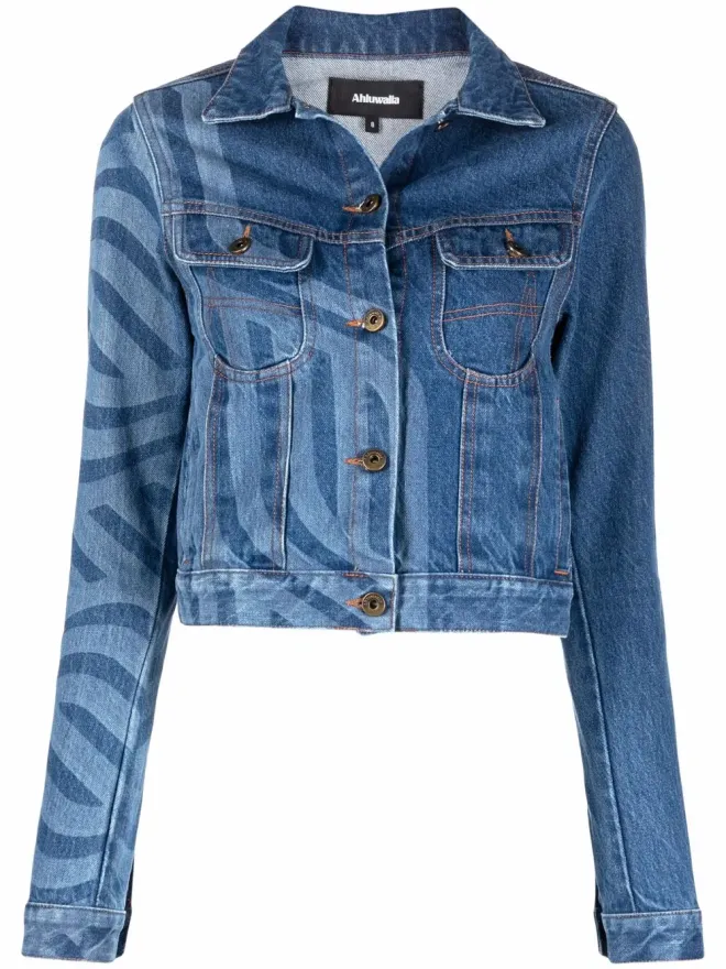 Ahluwalia Ahluwalia レーザープリントデニムジャケットの商品画像