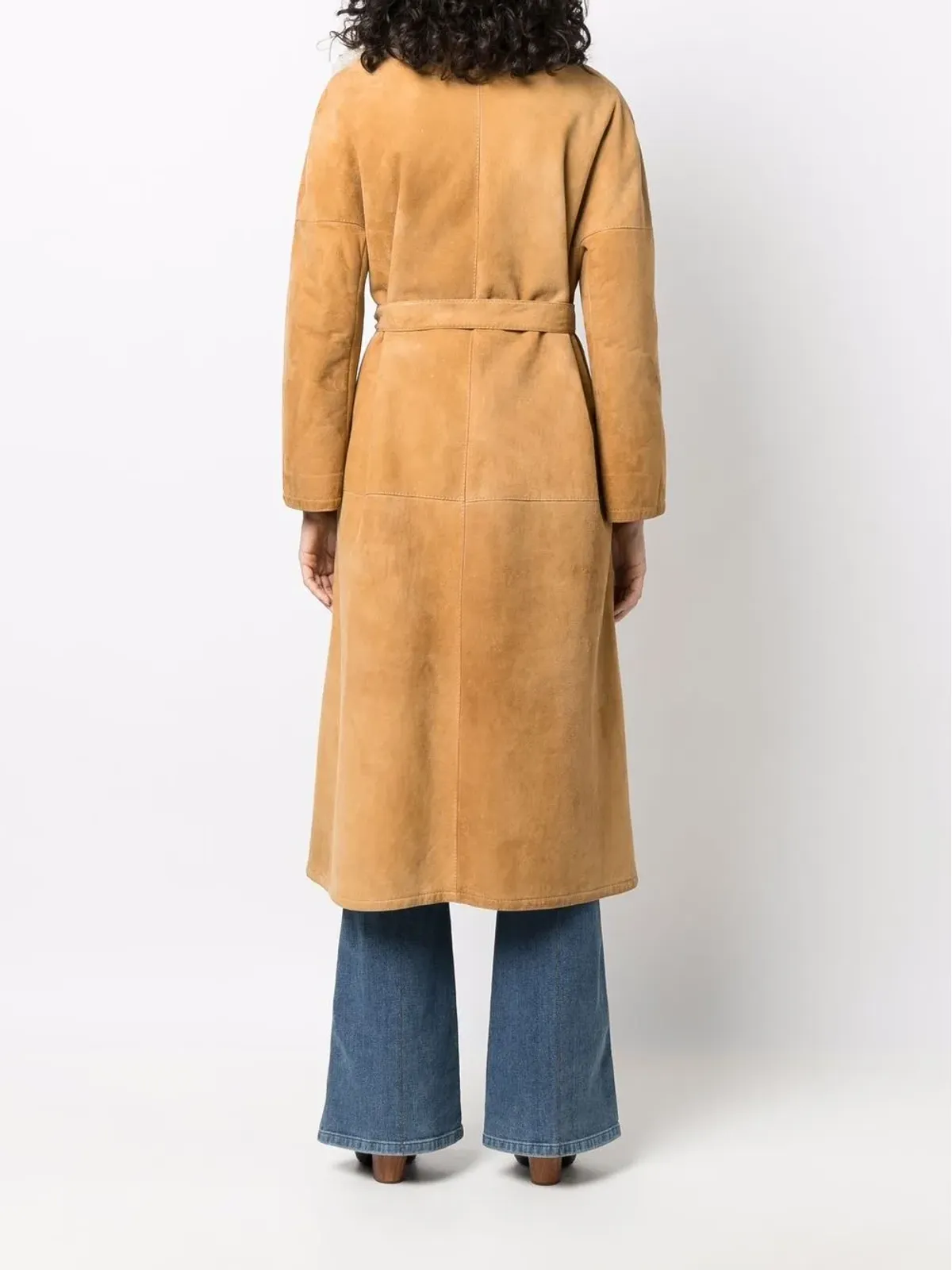 Hermès Pre-Owned 1990年代 レザー タイ付き ウエストコート（ブラウン） - 画像4