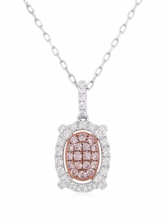 HYT Jewelry HYT Jewelry プラチナ アーガイル ピンク ダイヤモンド ペンダント ネックレス - シルバーの商品画像