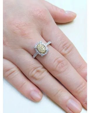 HYT Jewelry プラチナ サンシャインイエロー ダイヤモンド エンゲージメントリング - サムネイル2