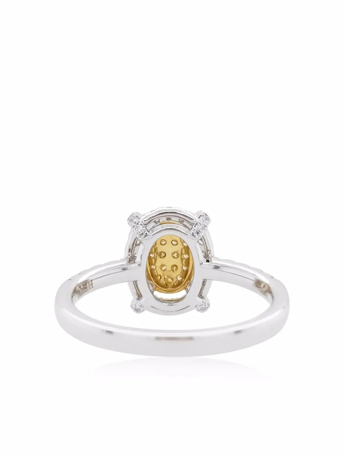 HYT Jewelry プラチナ サンシャインイエロー ダイヤモンド エンゲージメントリング - 画像3