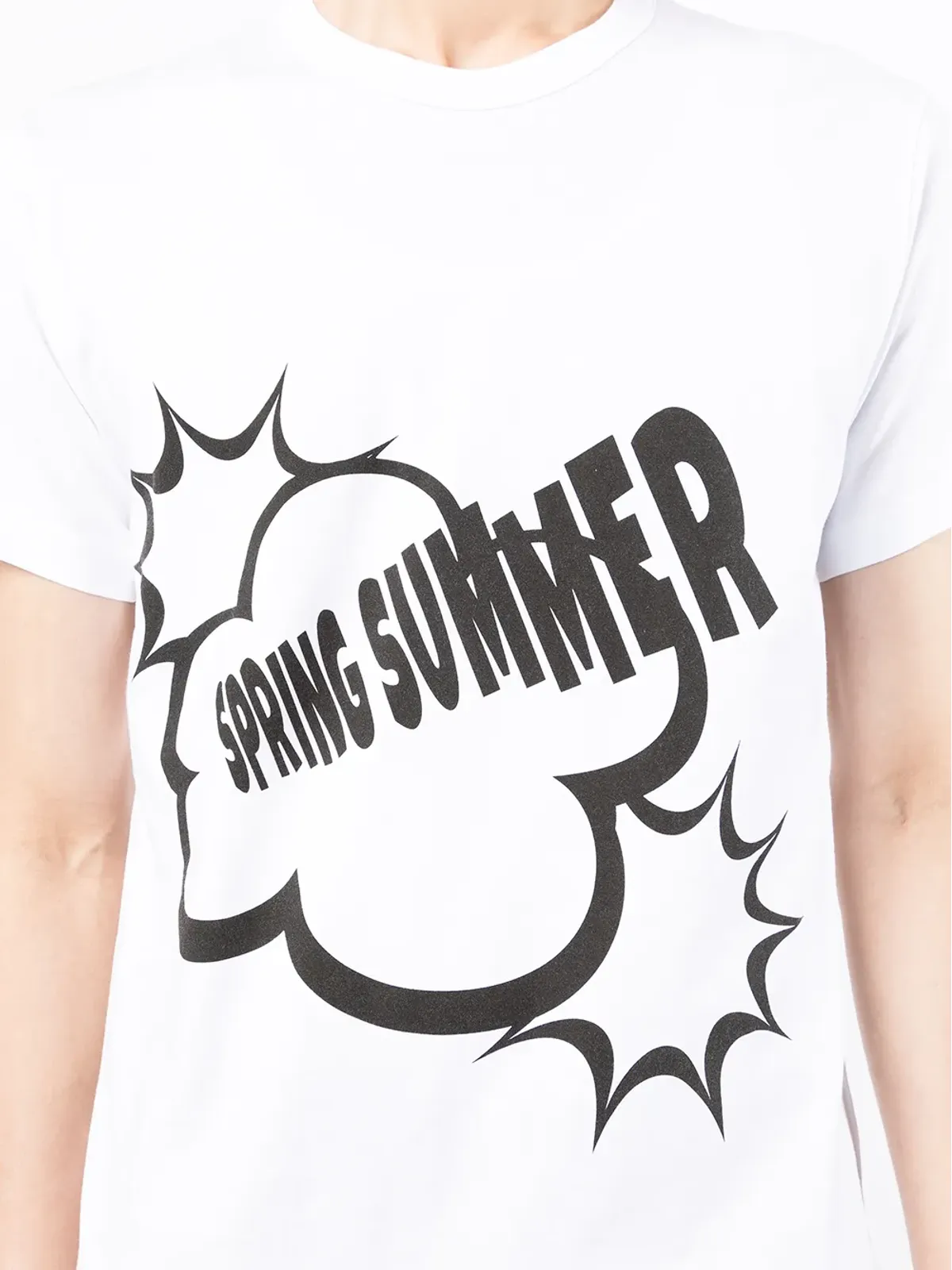 Comme Des Garçons Shirt slogan-print cotton T-shirt - White - 画像5