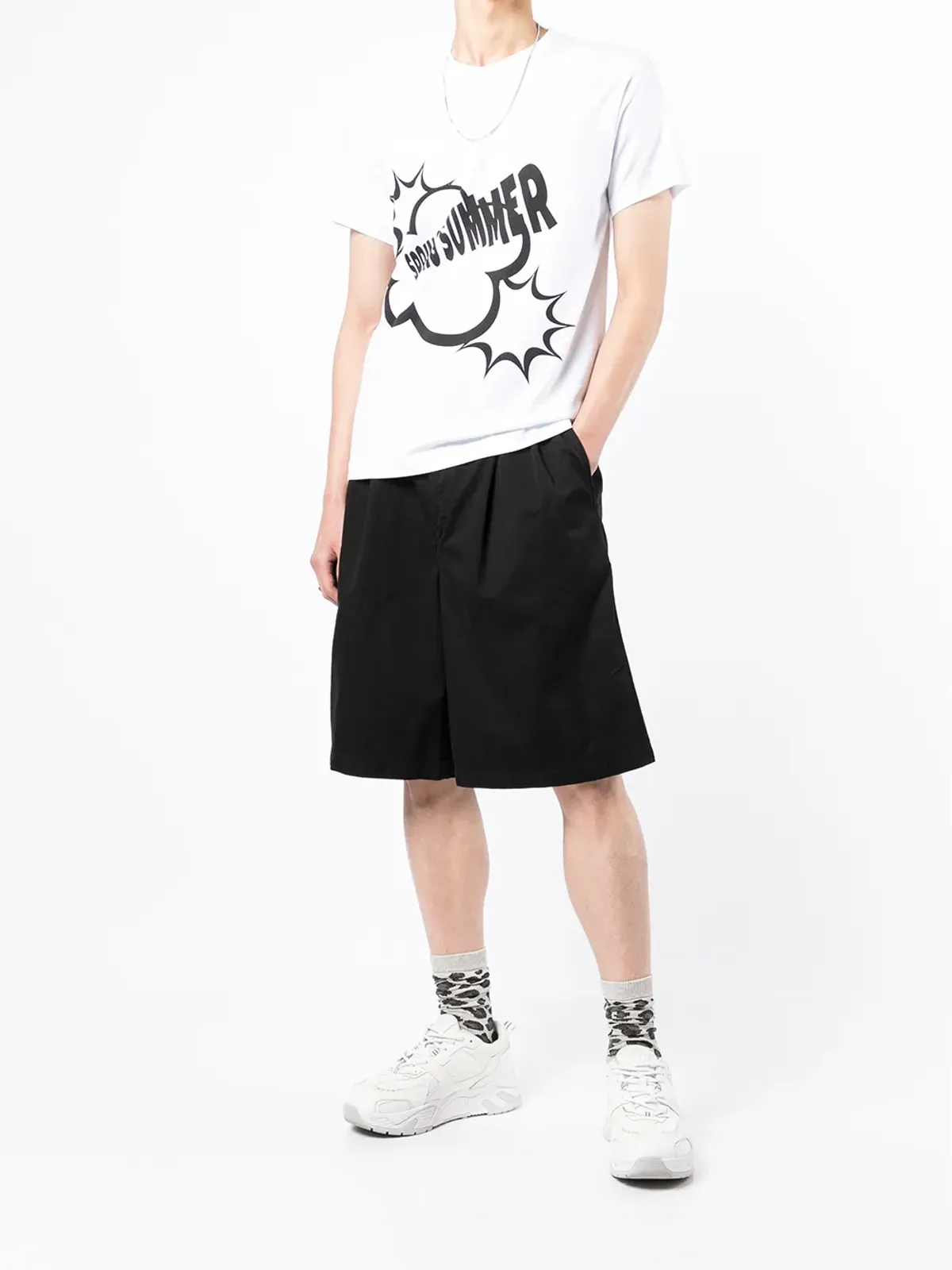 Comme Des Garçons Shirt slogan-print cotton T-shirt - White - 画像2