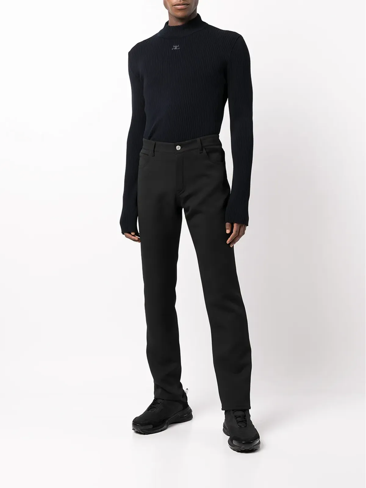 Courrèges ミッドライズストレートパンツ - ブラック - 画像2
