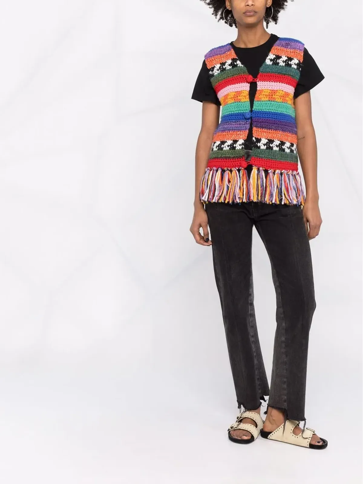 DSQUARED2 ストライプ柄ニットベスト - 画像2