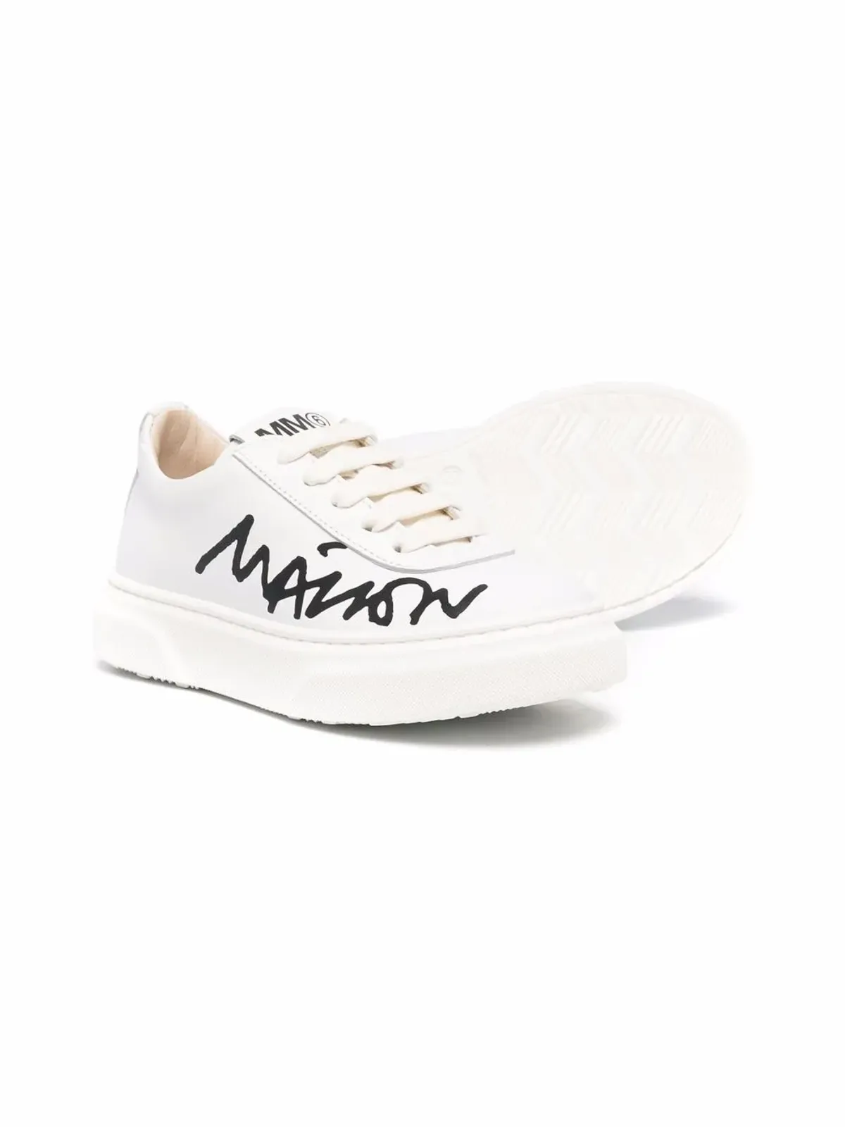 MM6 Maison Margiela Kids ロゴプリント ローカットスニーカー - 画像2