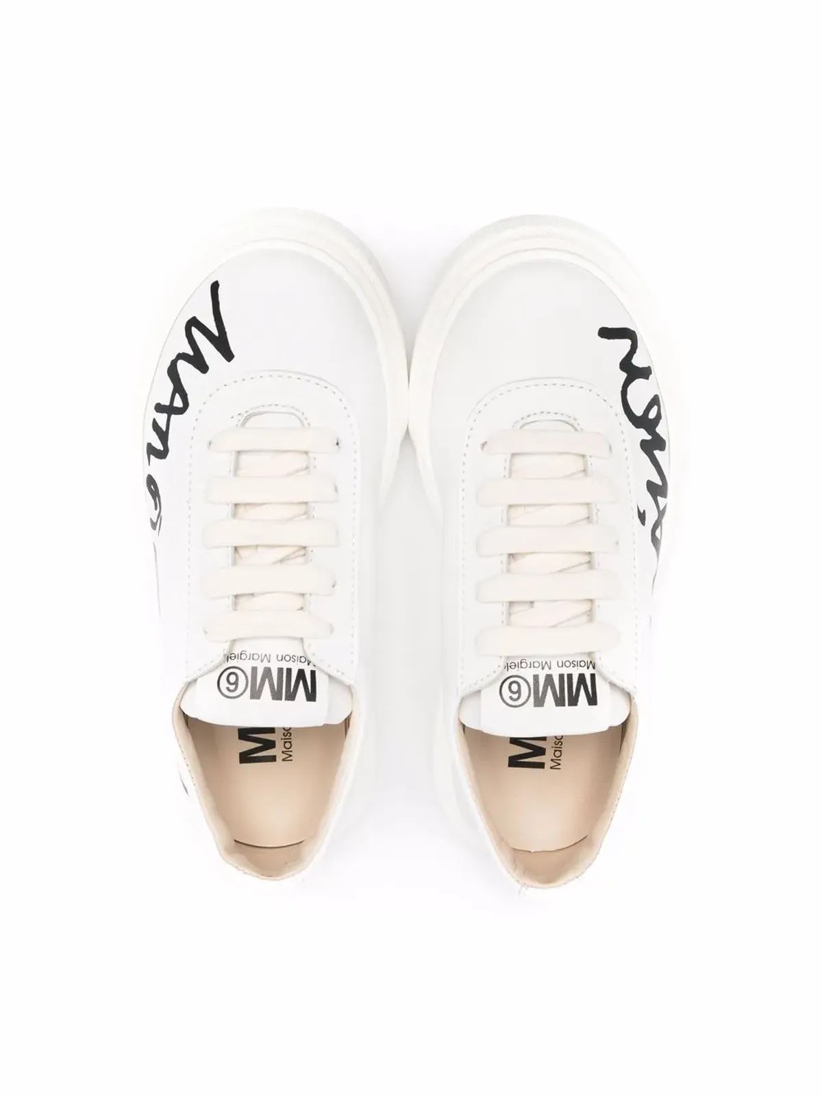 MM6 Maison Margiela Kids ロゴプリント ローカットスニーカー - 画像3