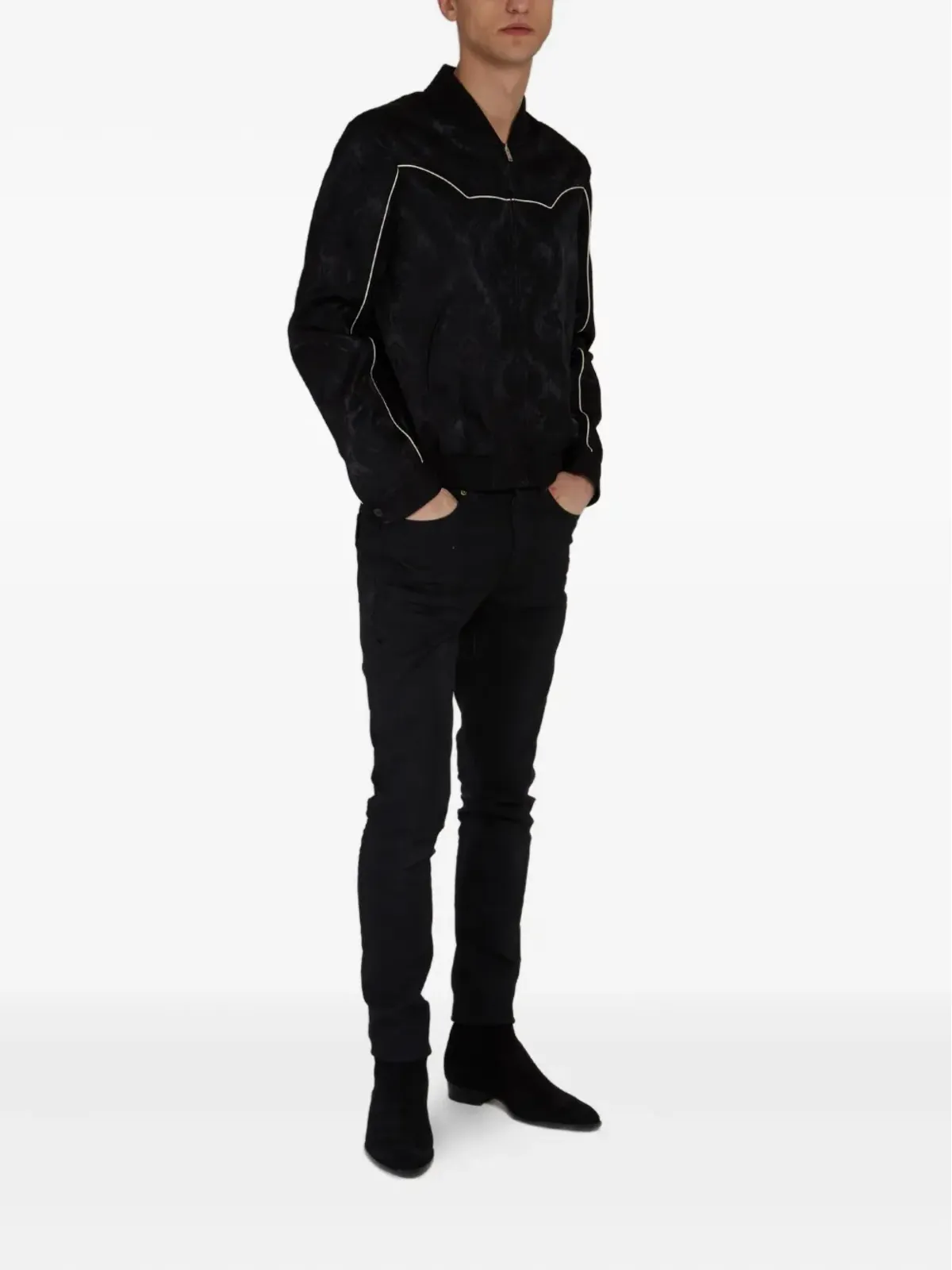 Saint Laurent ペイズリープリント ボンバージャケット - 画像2