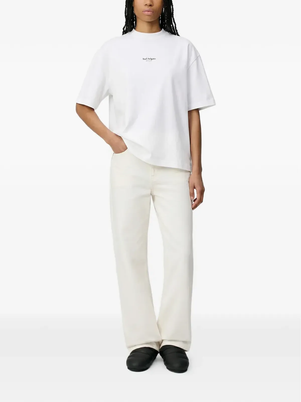 Axel Arigato ロゴプリント オーガニックコットン Tシャツ - White - 画像2