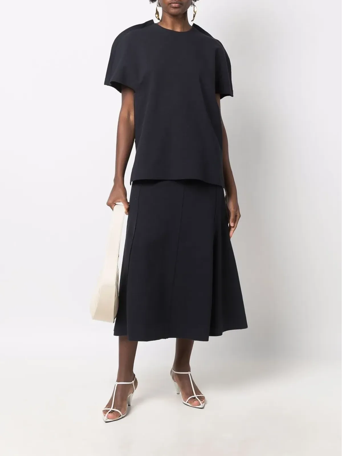 Jil Sander スカルプド・ショートスリーブ・ブラウス - 画像2