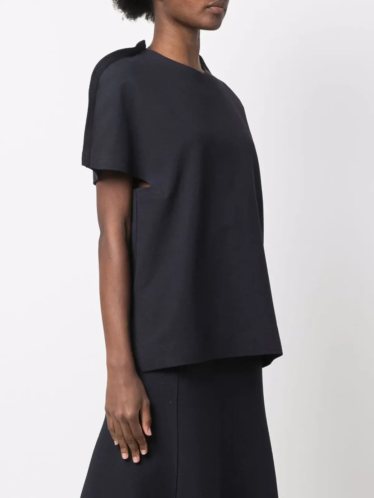 Jil Sander スカルプド・ショートスリーブ・ブラウス - 画像3