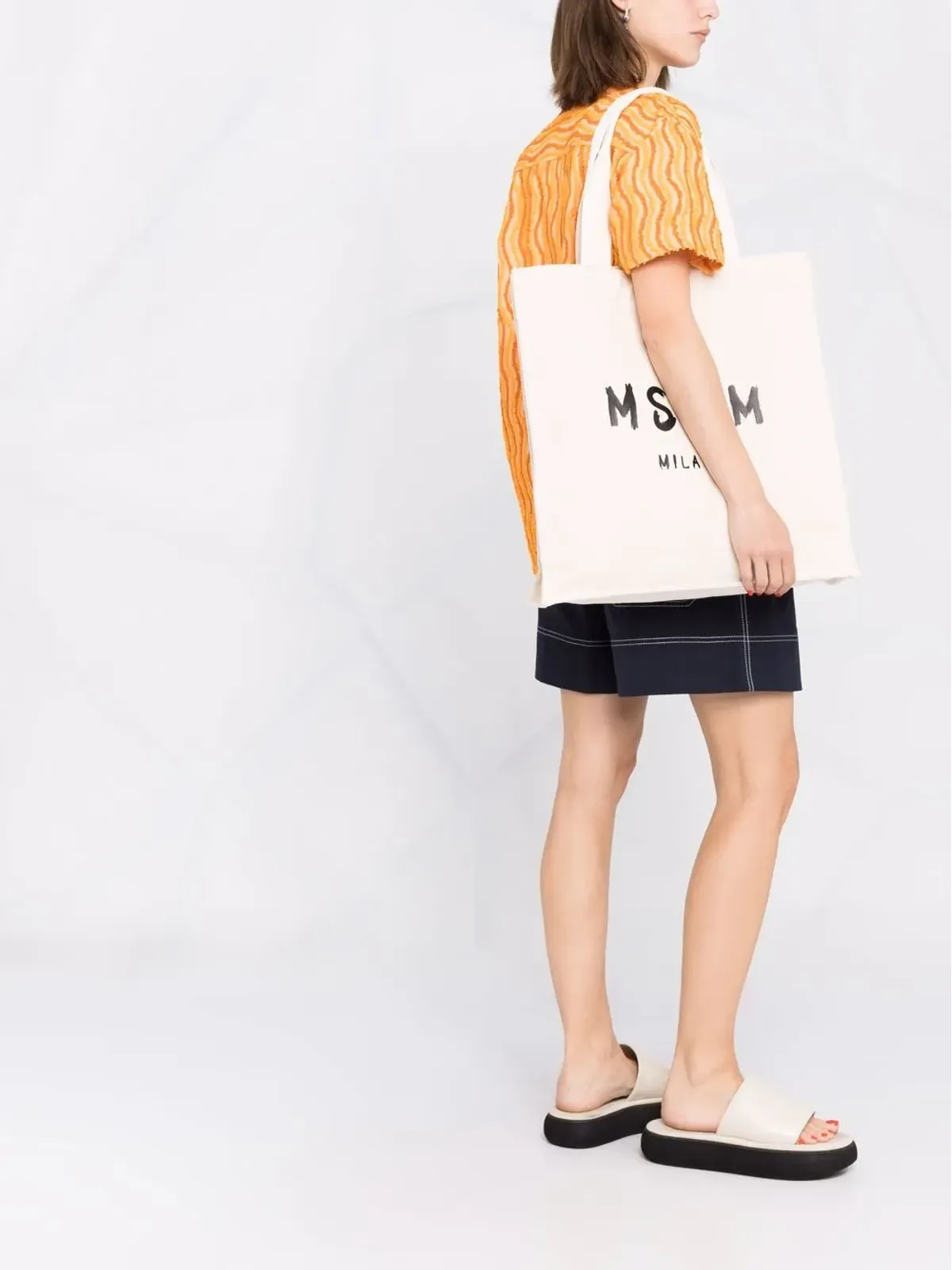 MSGM ロゴプリント トートバッグ - 画像2