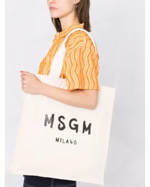 MSGM ロゴプリント トートバッグ - サムネイル3