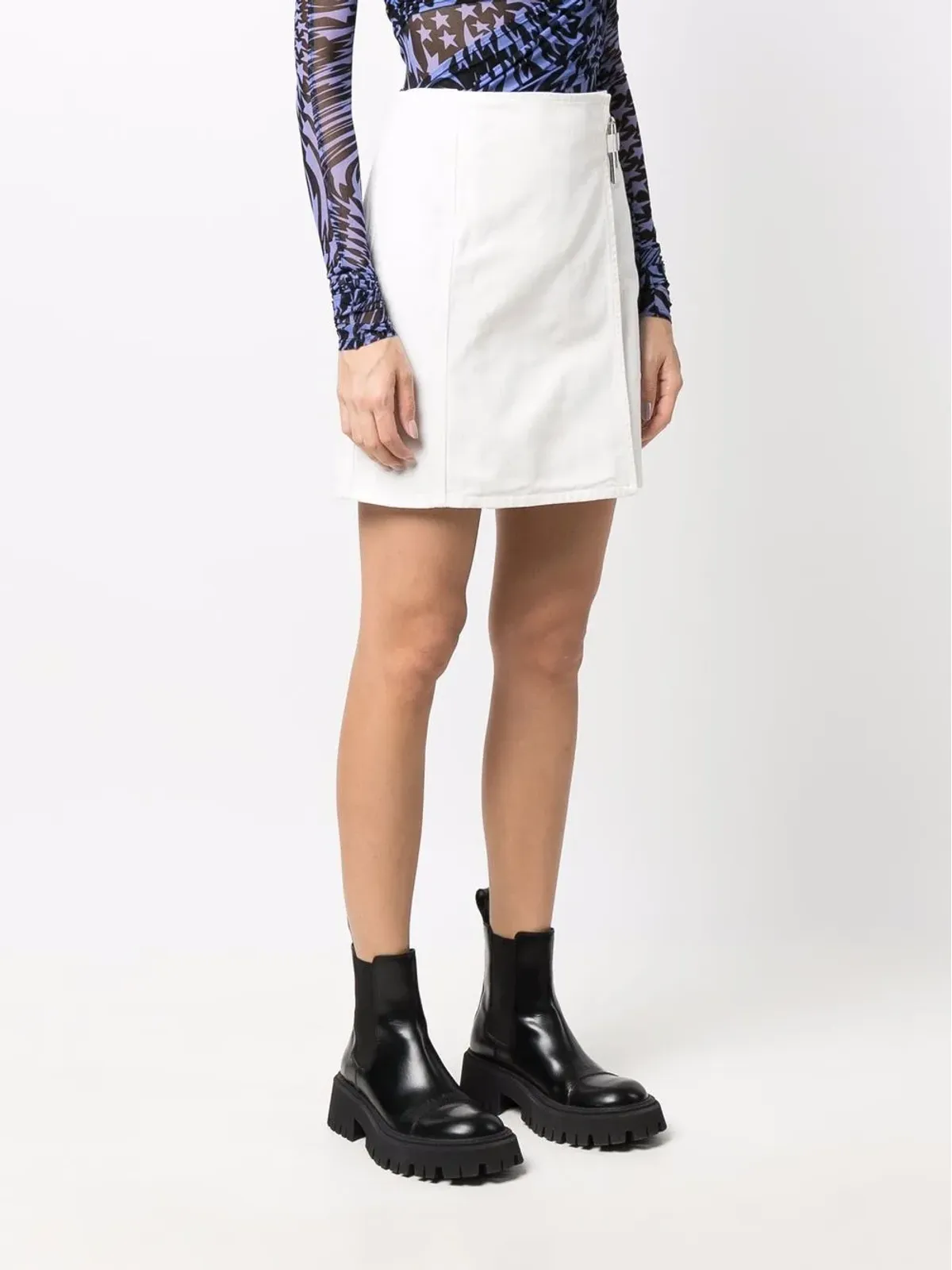 Givenchy アシンメトリックパドロックスカート - 画像3