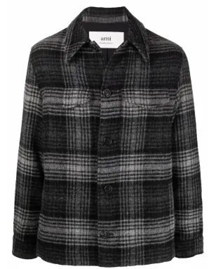 AMI Paris チェック柄ボタンアップシャツジャケット - サムネイル1