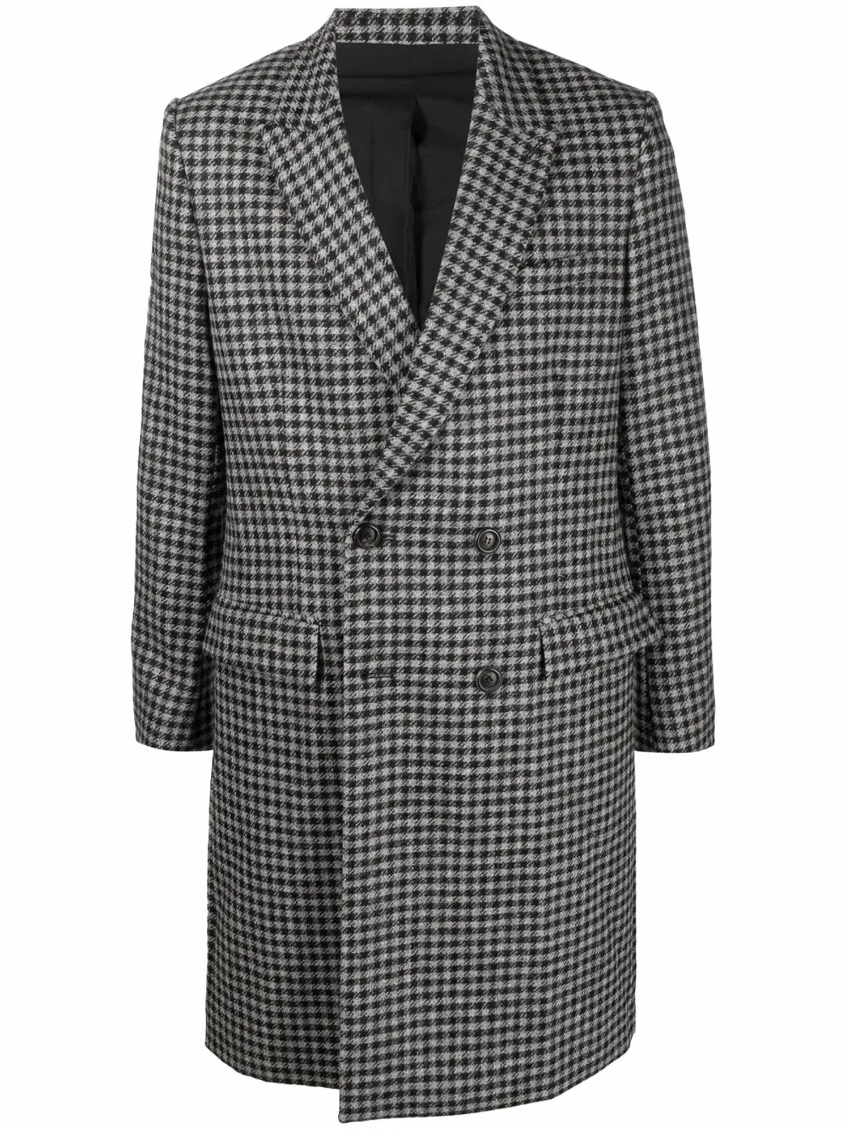 AMI Paris 千鳥格子柄 ダブルブレストコート - Grey - 画像1
