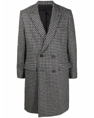 AMI Paris 千鳥格子柄 ダブルブレストコート - Grey - サムネイル1