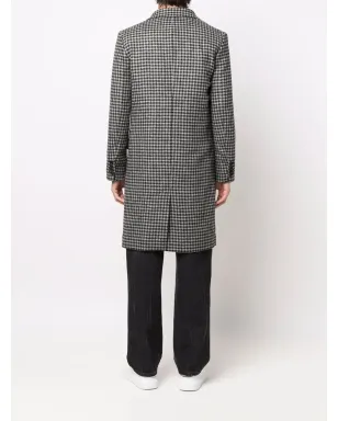 AMI Paris 千鳥格子柄 ダブルブレストコート - Grey - サムネイル5