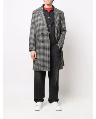 AMI Paris 千鳥格子柄 ダブルブレストコート - Grey - サムネイル2
