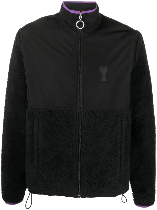 AMI Paris AMI Paris Ami de Coeur panelled jacket - Blackの商品画像