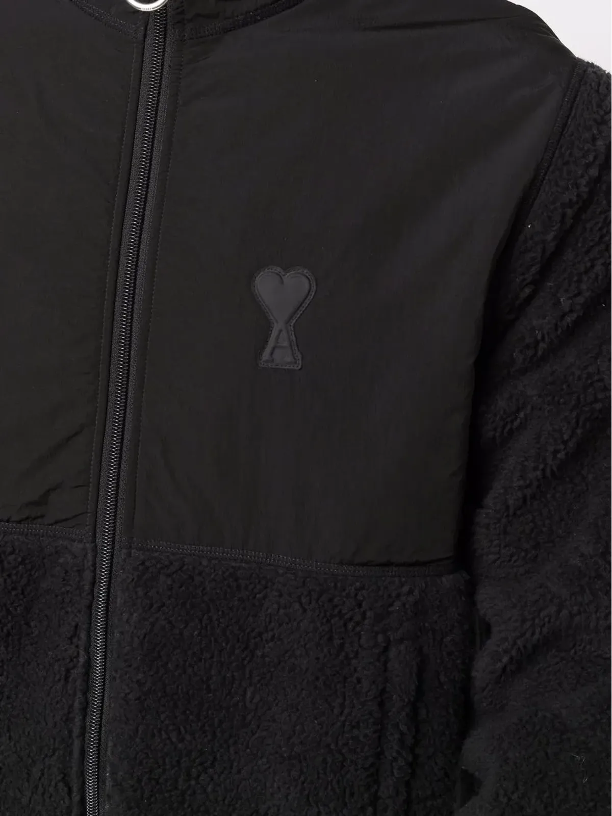 AMI Paris Ami de Coeur panelled jacket - Black - 画像5