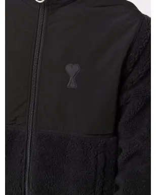 AMI Paris Ami de Coeur panelled jacket - Black - サムネイル5