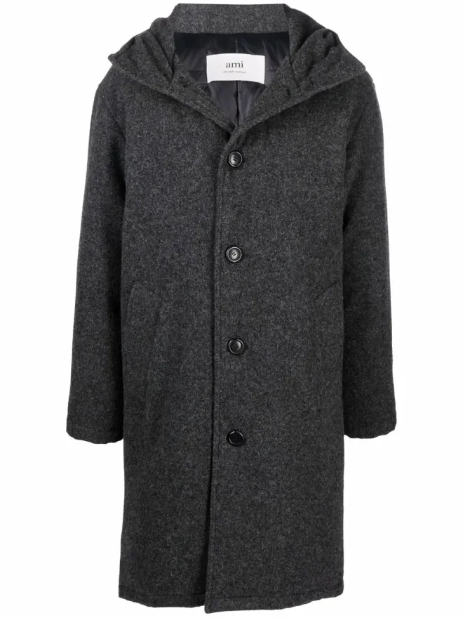 AMI Paris AMI Paris シングルブレストウールコートの商品画像