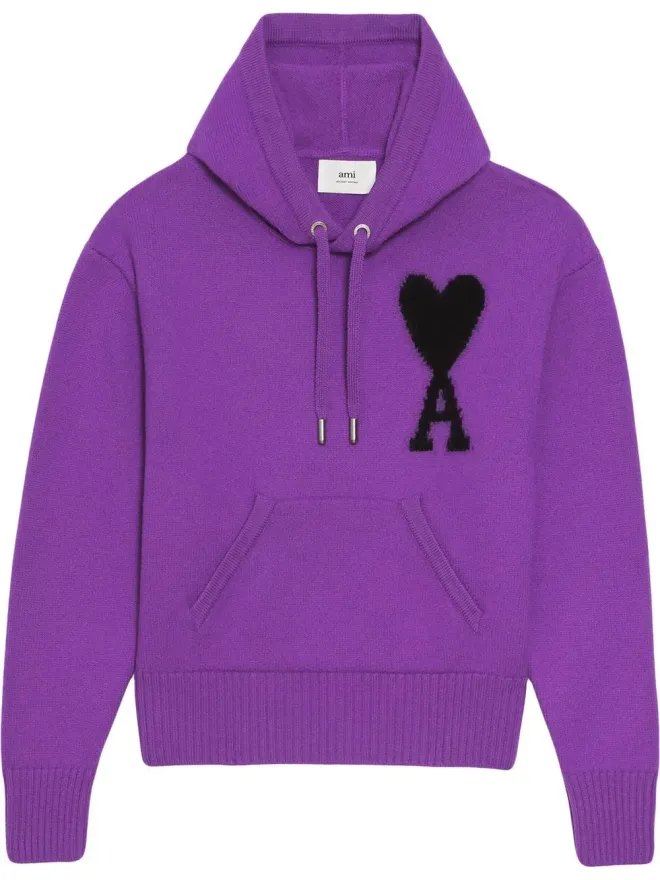 AMI Paris AMI Paris ロゴインターシャ ニットフーディーの商品画像