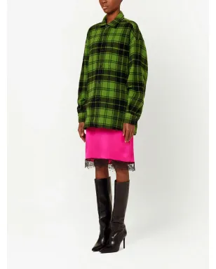 AMI Paris ロゴプリント チェック柄シャツ - サムネイル3