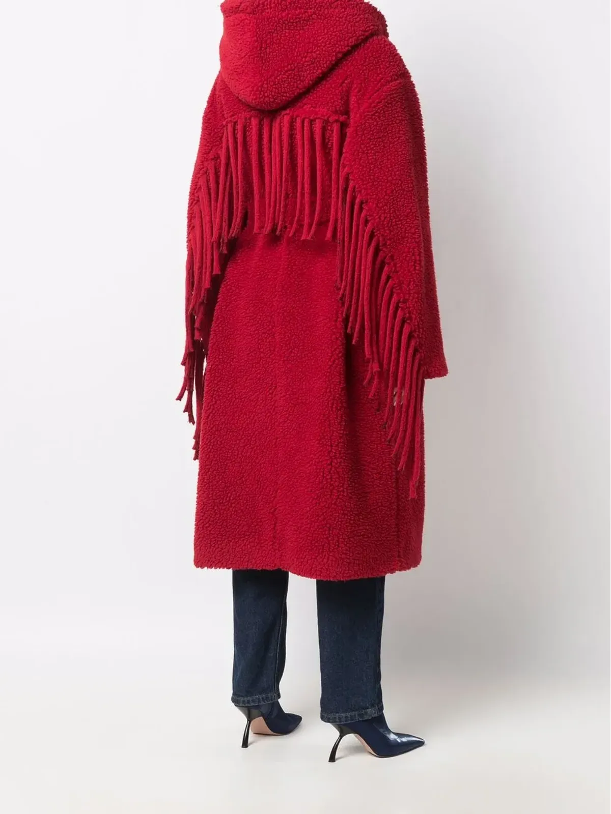 Stella McCartney フリンジ付きベルトのテディコート - 画像4