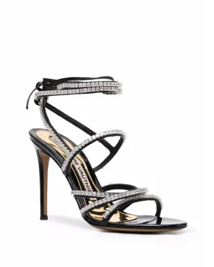 Alexandre Vauthier クリスタル装飾ストラップサンダル - ブラック - サムネイル2