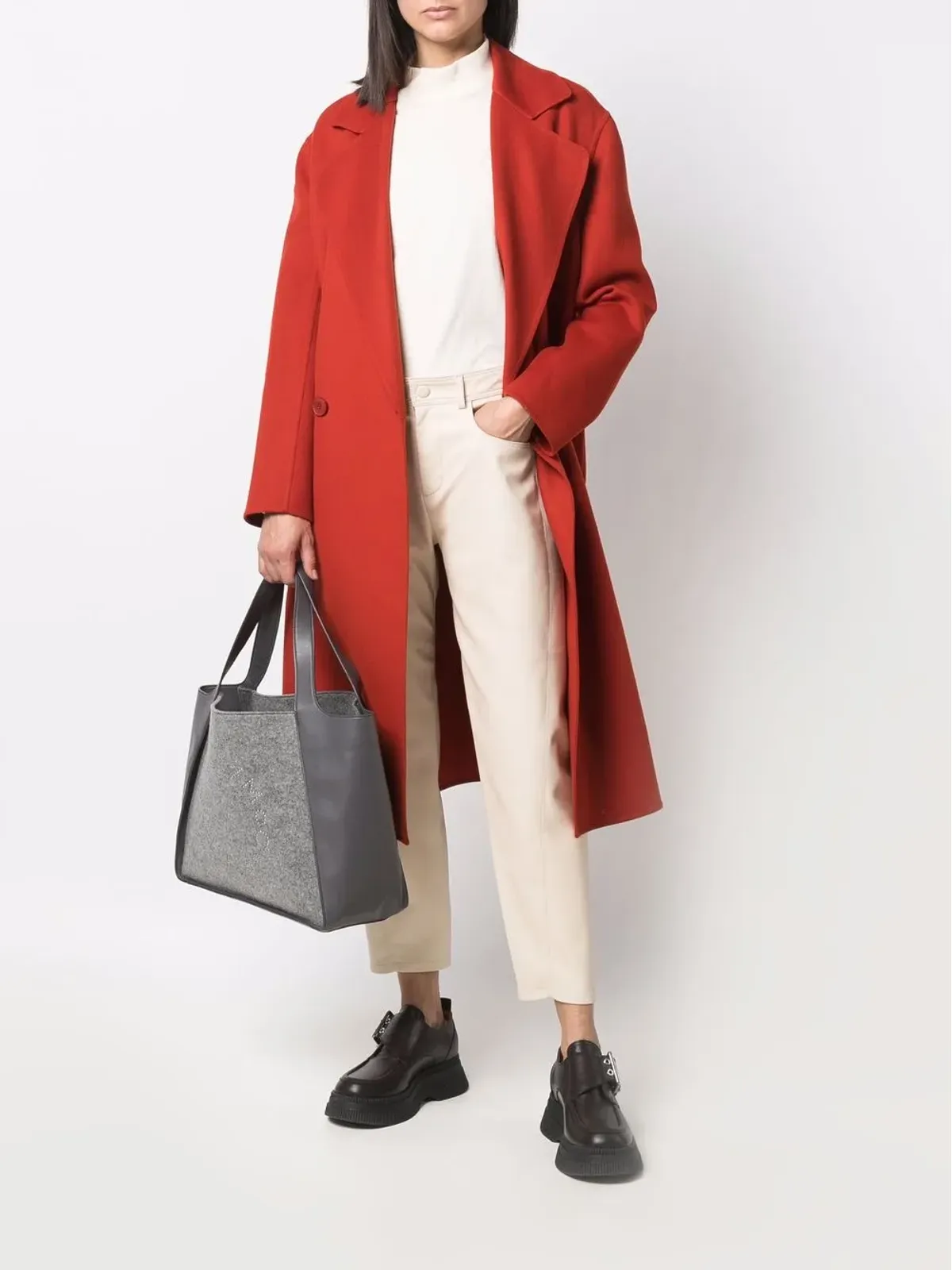 Stella McCartney ストレートレッグ フェイクレザー トラウザーズ - 画像2