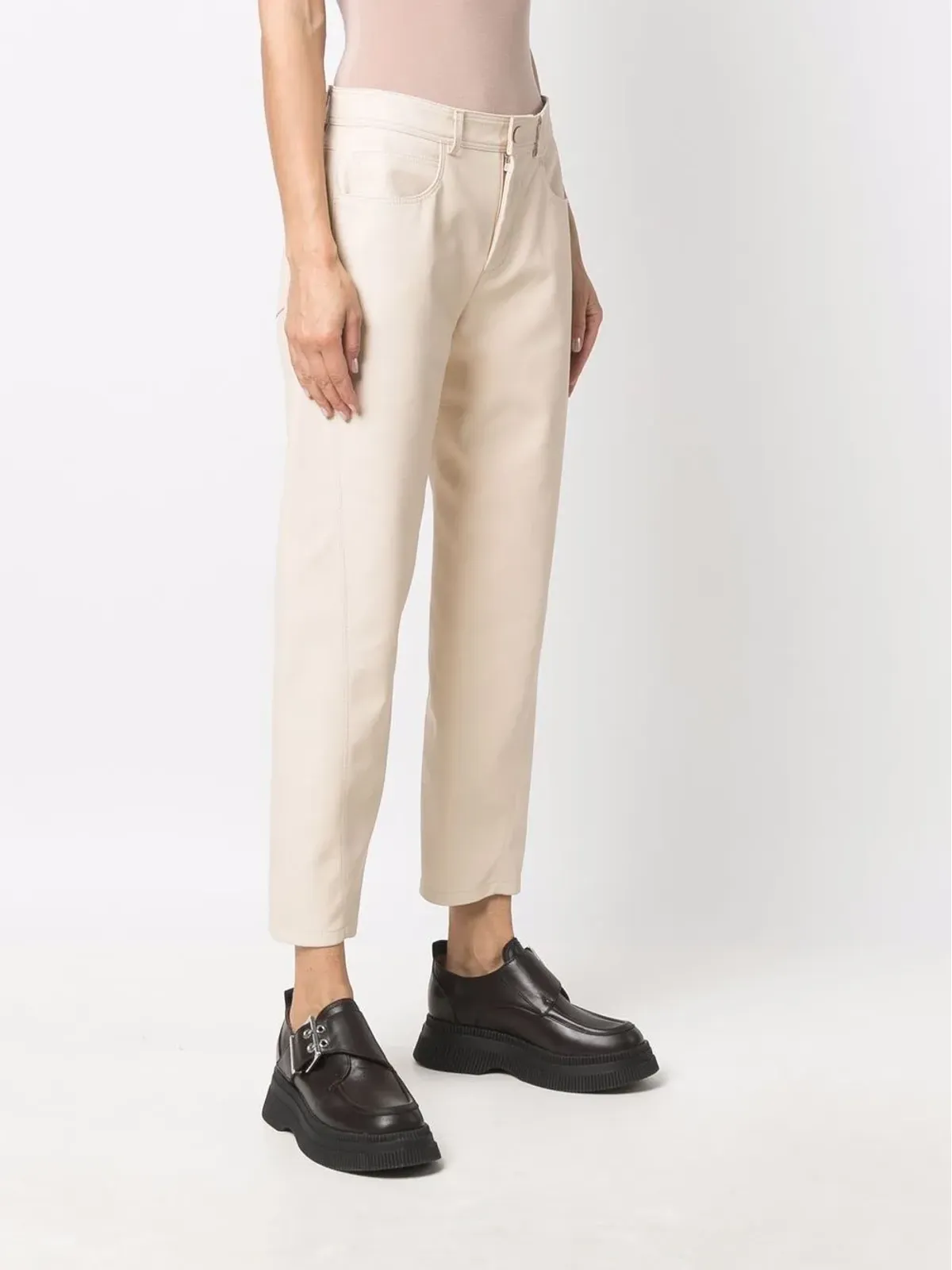 Stella McCartney ストレートレッグ フェイクレザー トラウザーズ - 画像3