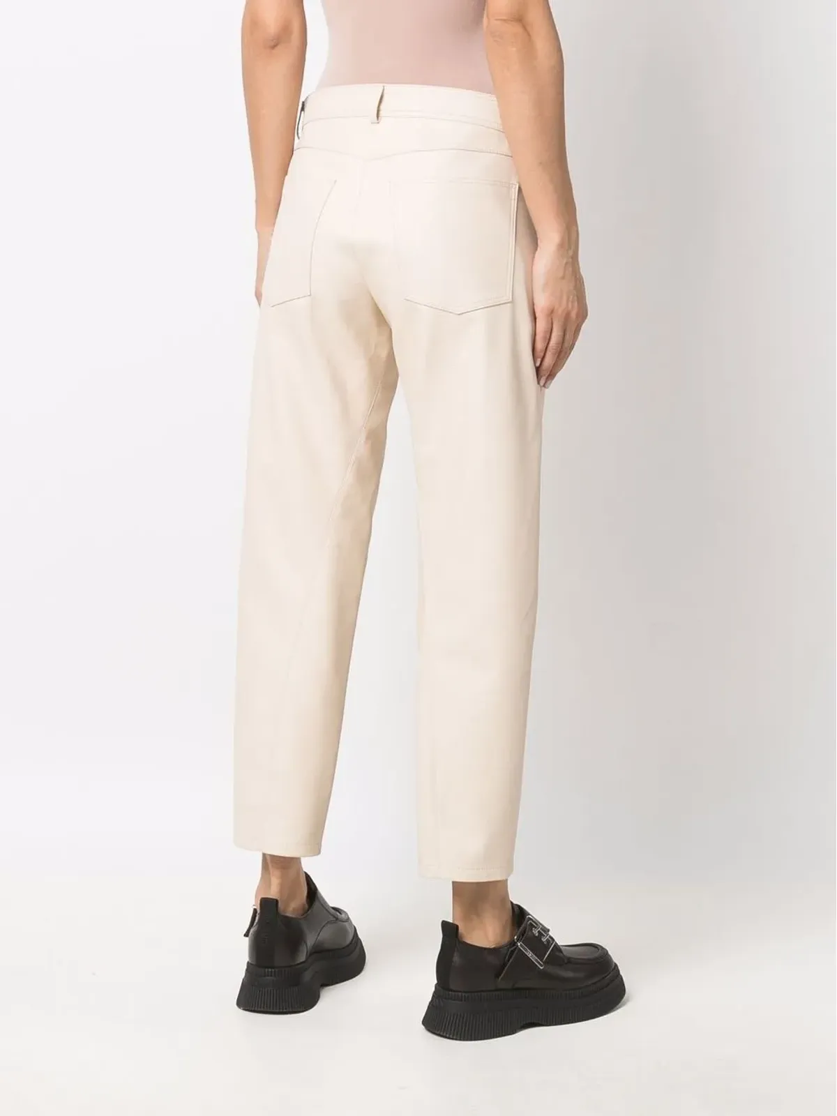 Stella McCartney ストレートレッグ フェイクレザー トラウザーズ - 画像4