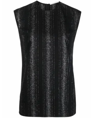 Stella McCartney ルーレックスストライプ ノースリーブ ブラウス - ブラック - サムネイル1