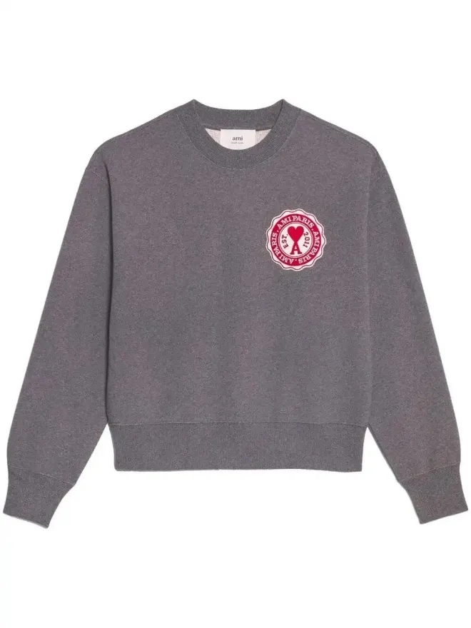 AMI Paris AMI Paris ロゴパッチ付き オーガニックコットン スウェットシャツの商品画像