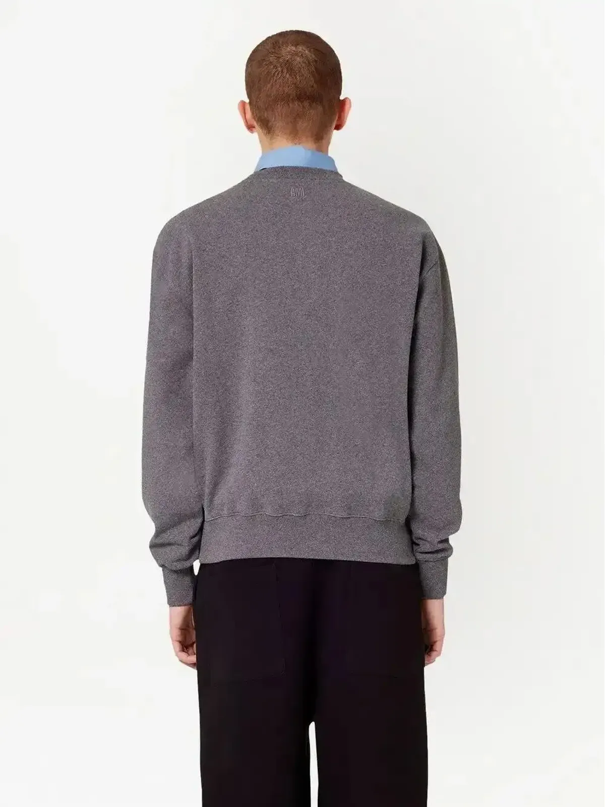 AMI Paris ロゴパッチ付き オーガニックコットン スウェットシャツ - 画像5