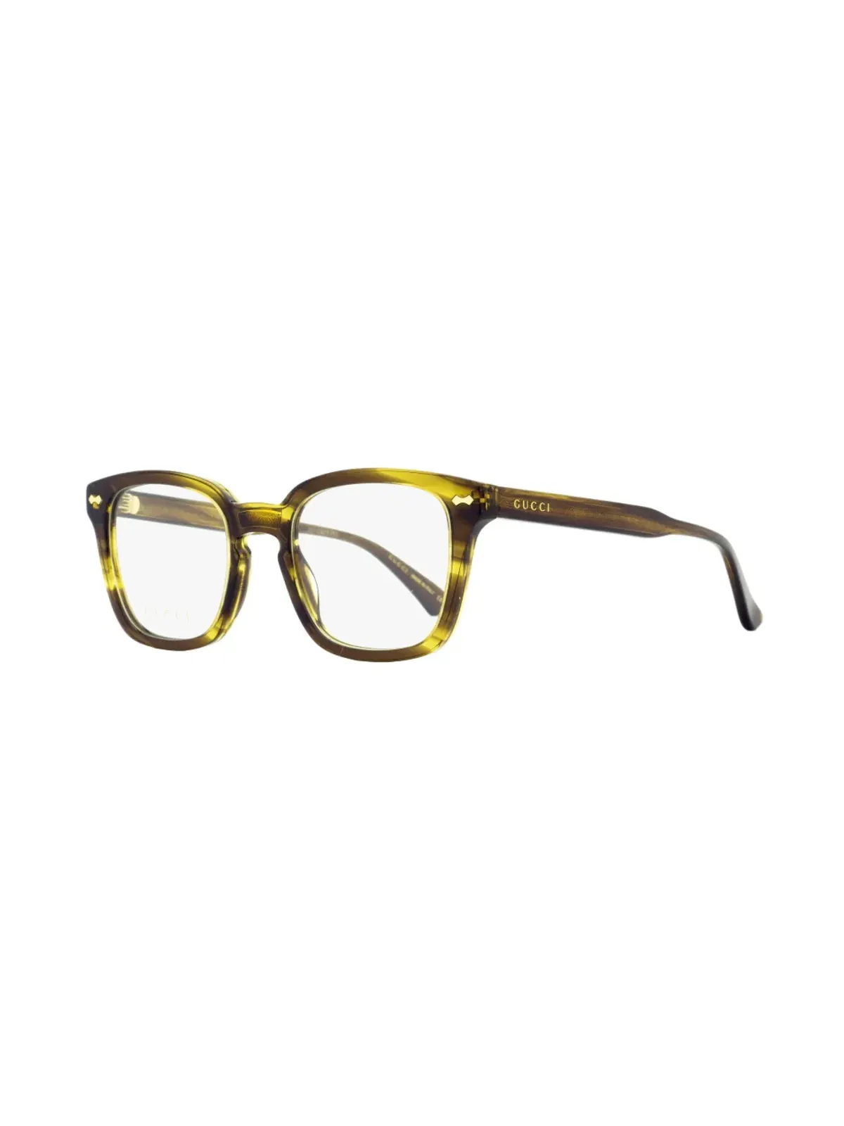 Gucci Eyewear べっ甲風スクエア眼鏡 - ブラウン - 画像2