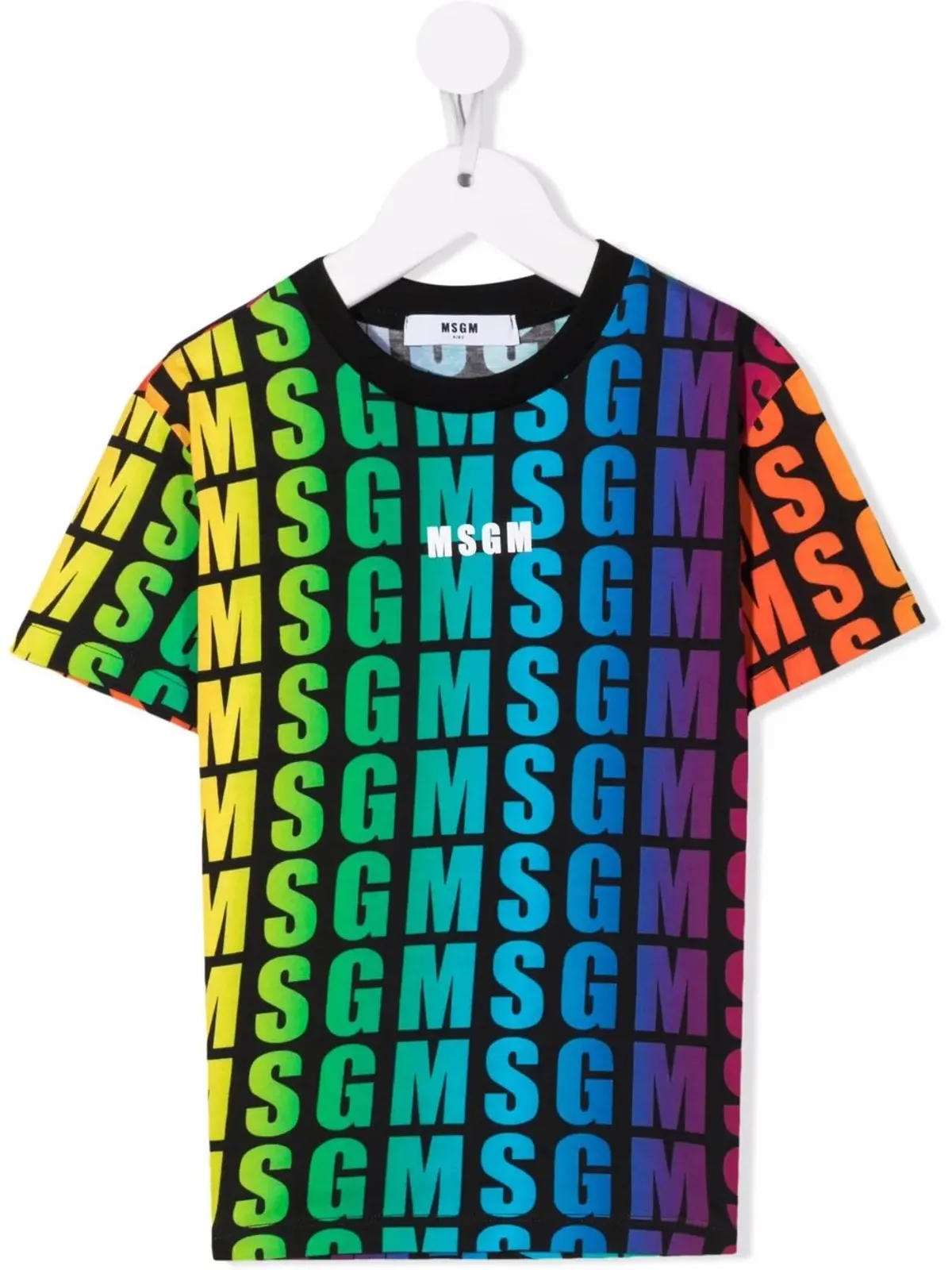 MSGM Kids 全体ロゴプリントTシャツ - 画像1