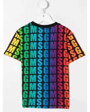 MSGM Kids 全体ロゴプリントTシャツ - サムネイル2