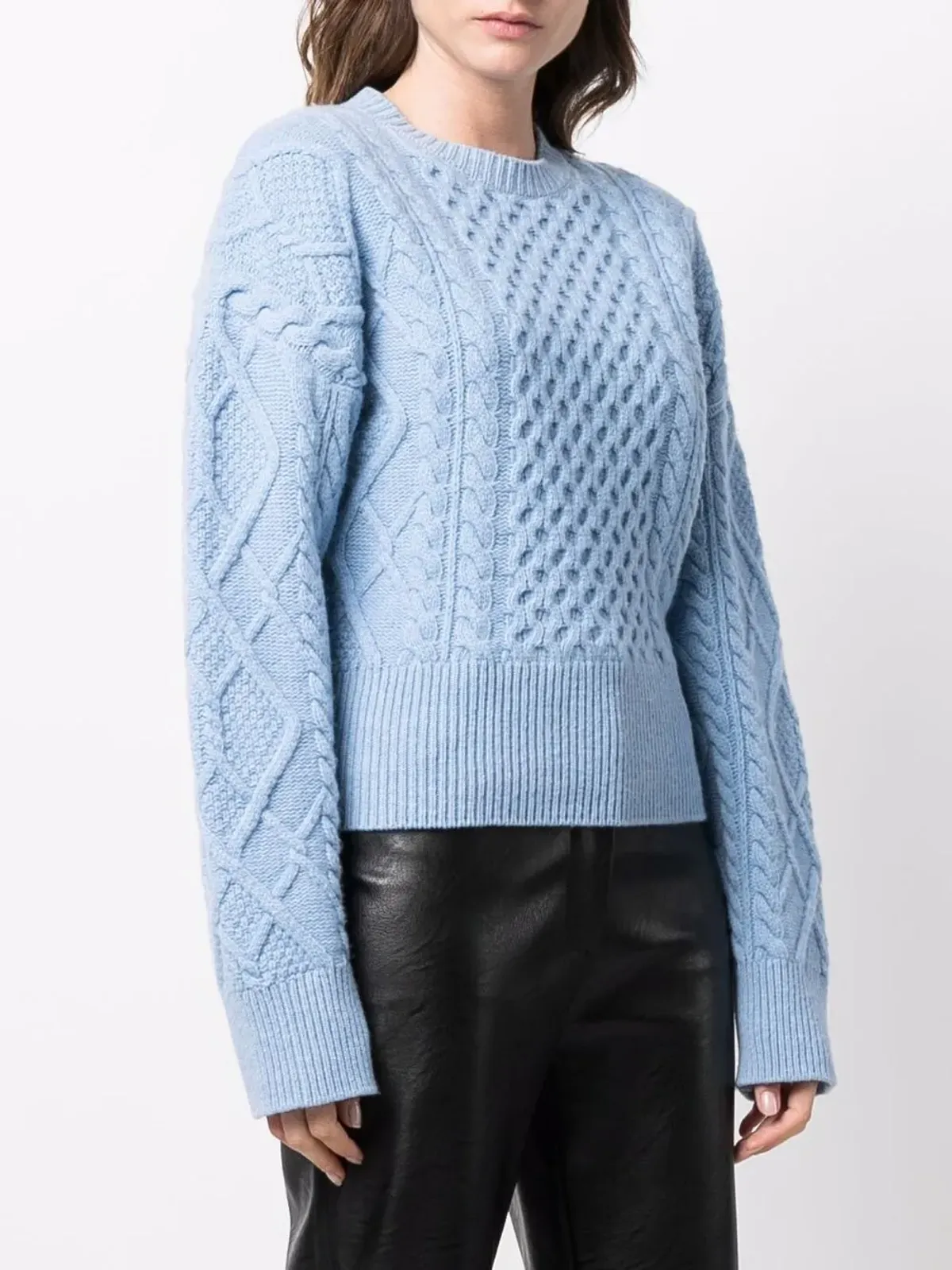 Stella McCartney アランニット クロップドジャンパー - 画像3