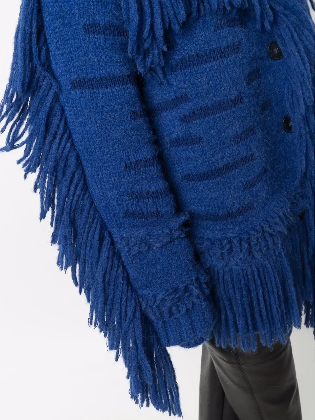 Stella McCartney oversized fringed jumper - Blue - 画像5