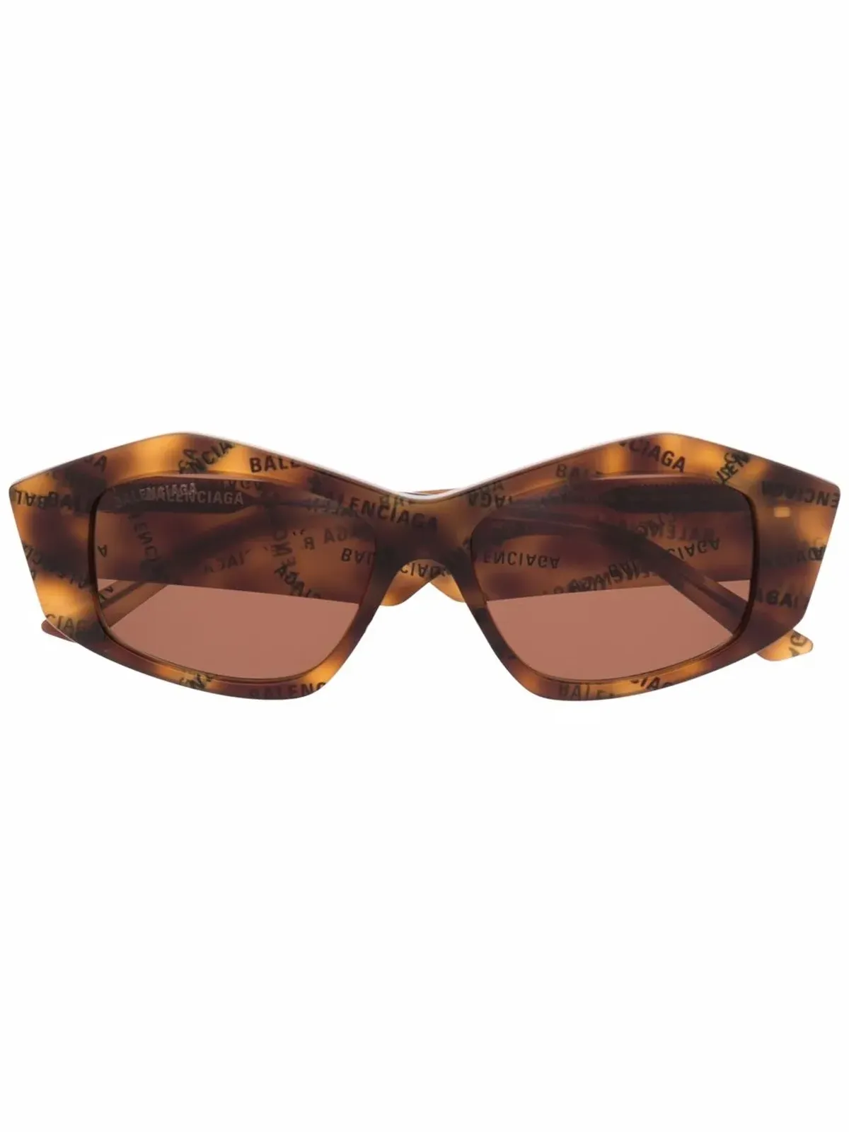 Balenciaga Eyewear 着色長方形フレームのサングラス - 画像1