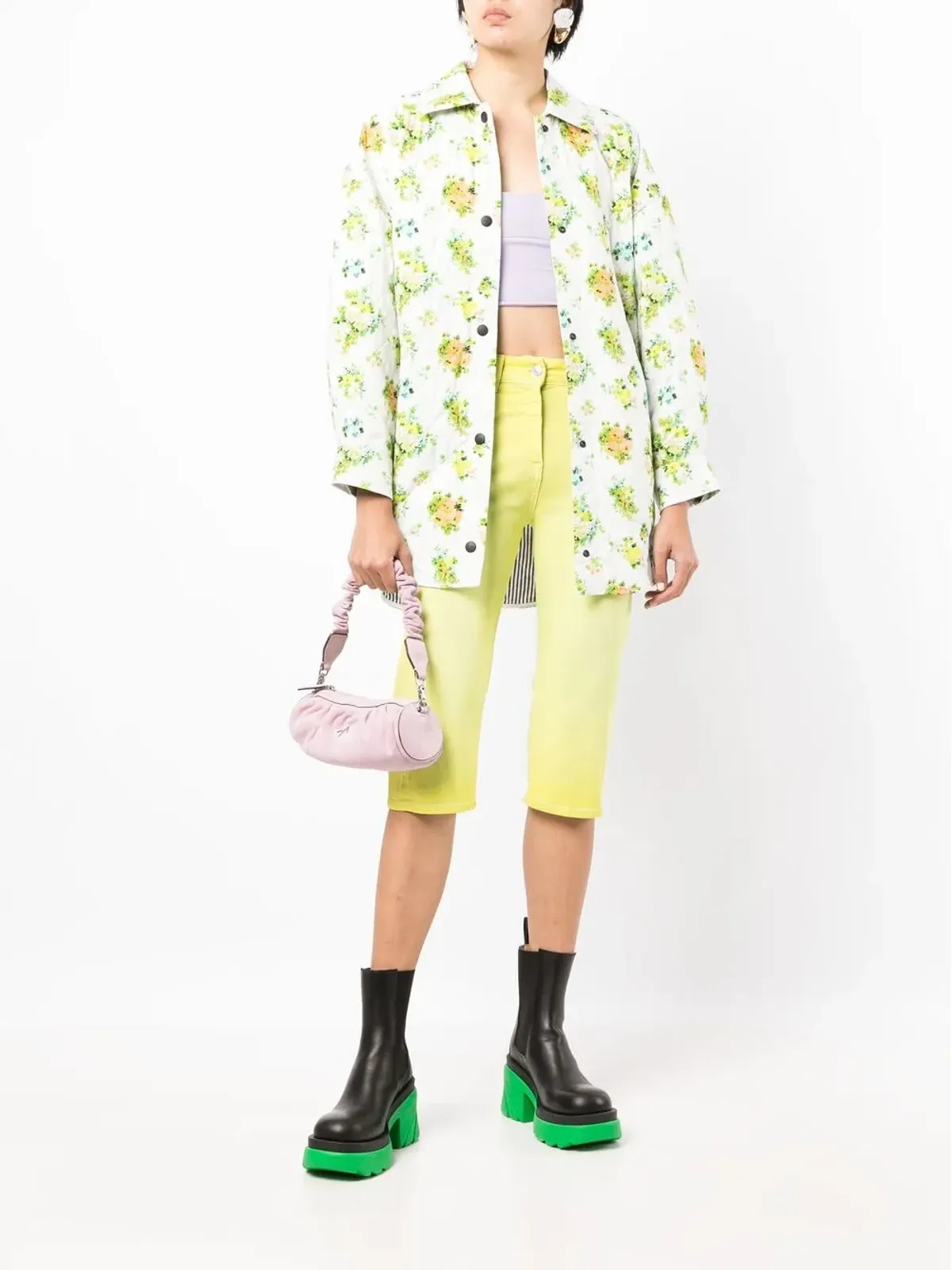 MSGM ミッドライズ クロップドパンツ - 画像2