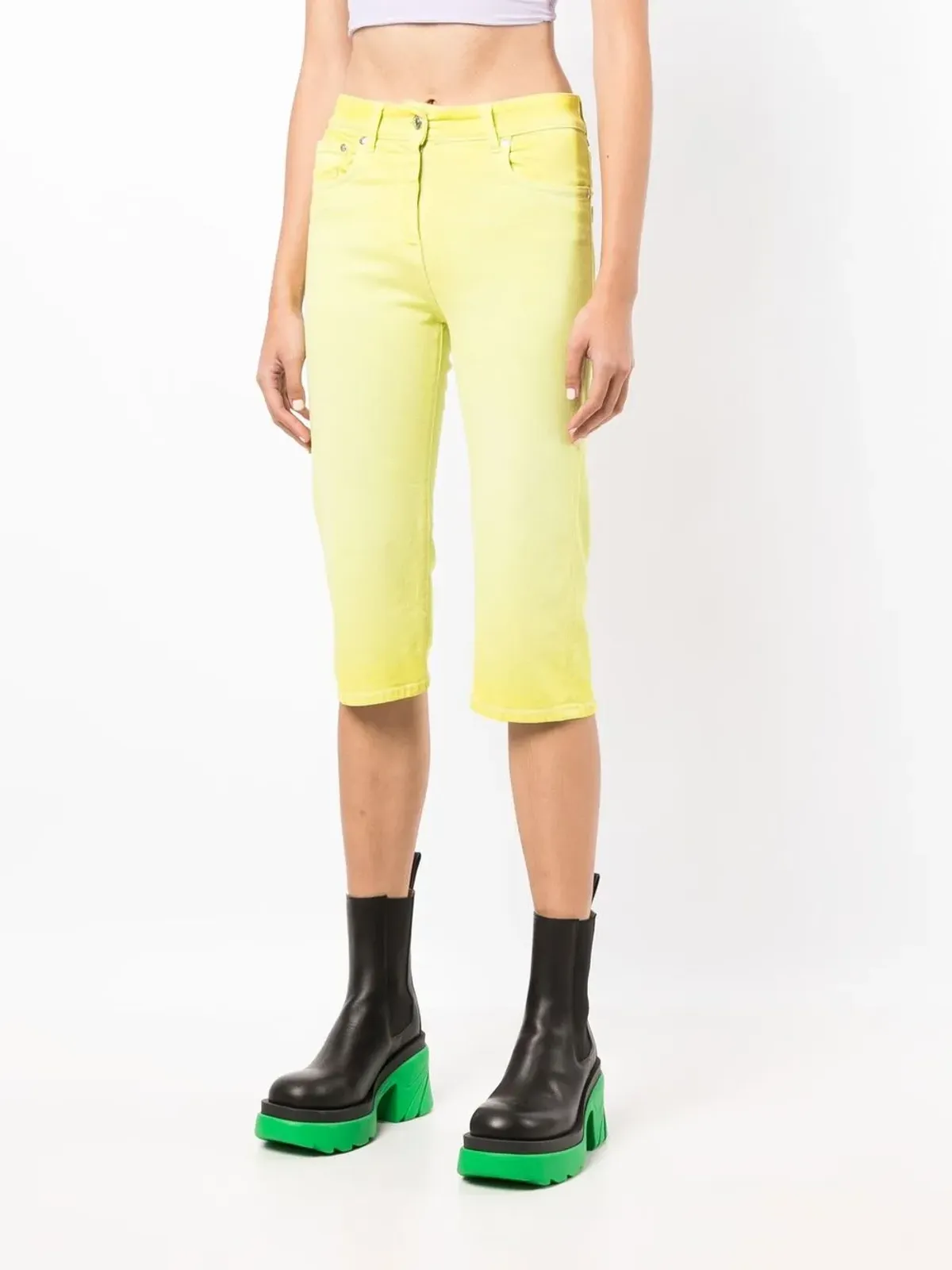 MSGM ミッドライズ クロップドパンツ - 画像3