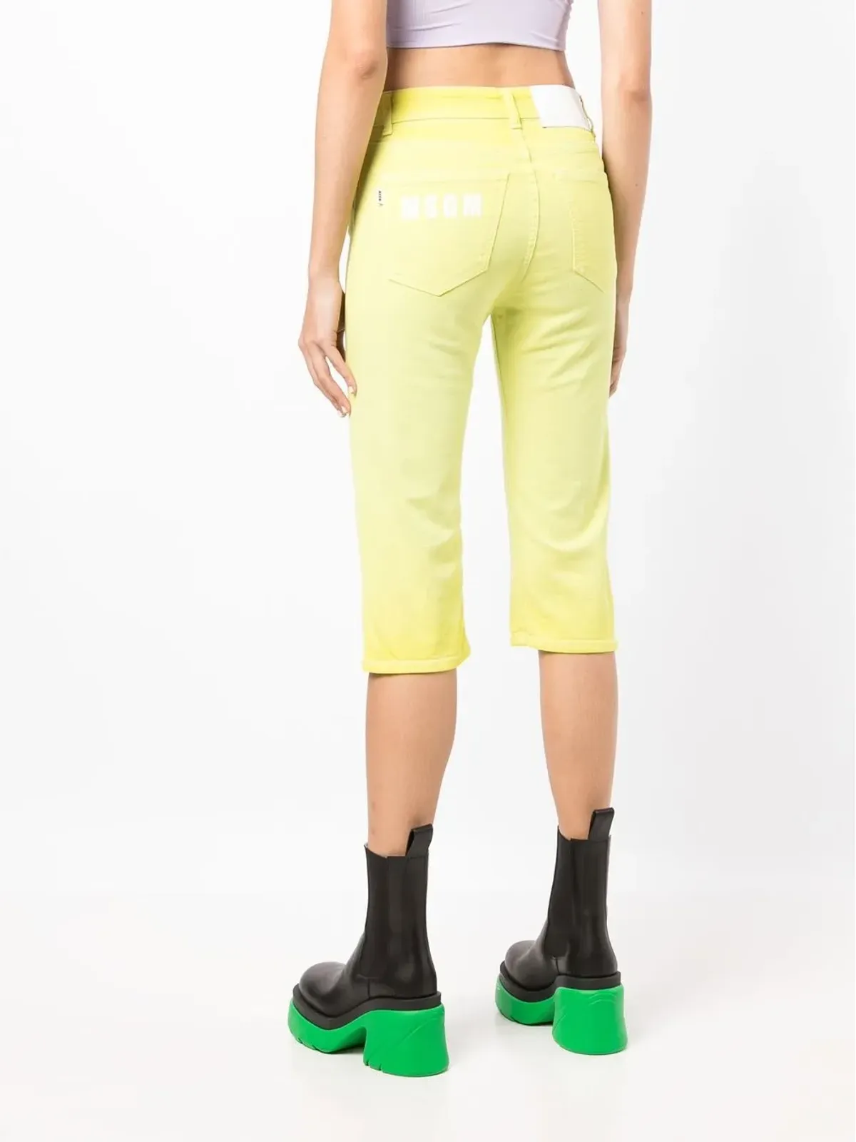 MSGM ミッドライズ クロップドパンツ - 画像4